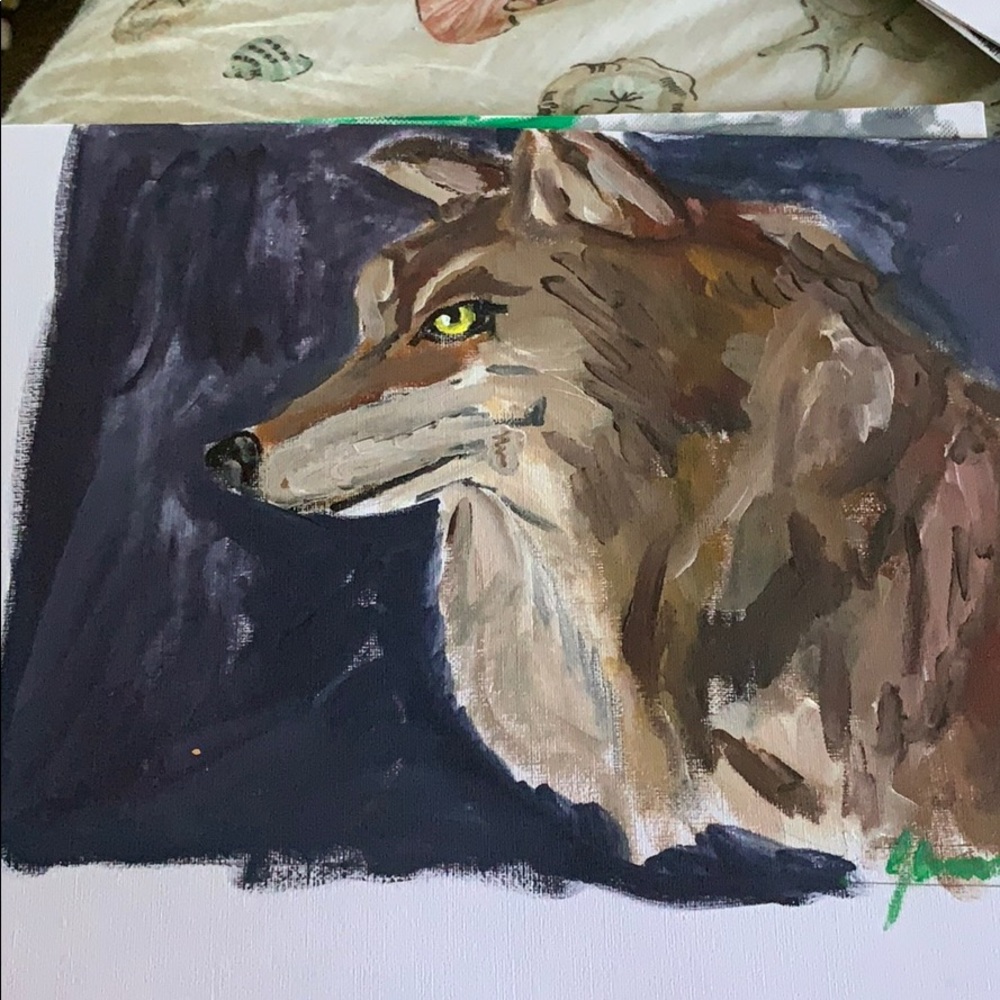 Wolf painting